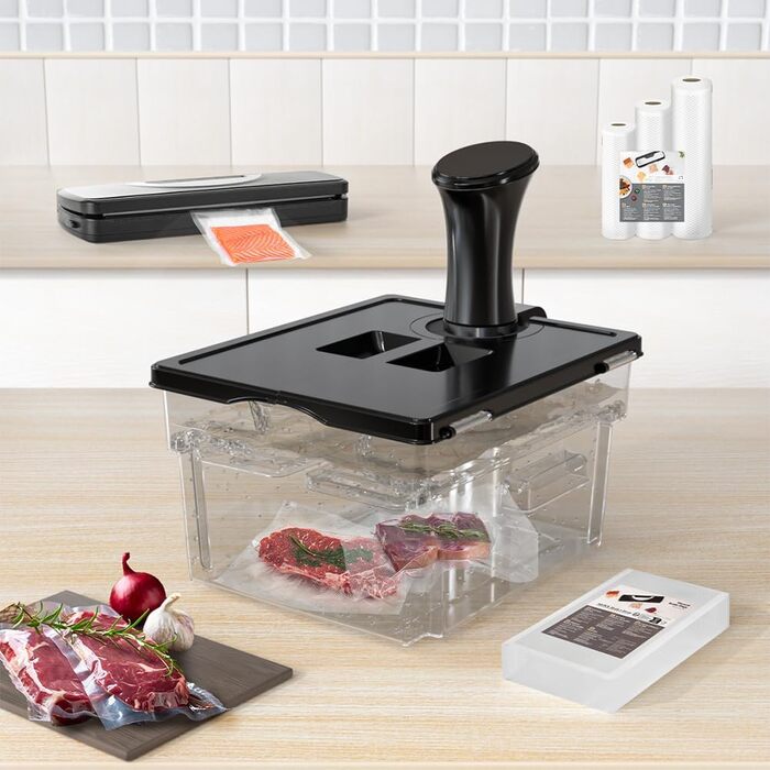 Контейнер для Sous Vide 11л з кришкою та решіткою, полікарбонат (без BPA), універсальний для багатьох Sous Vide пристроїв