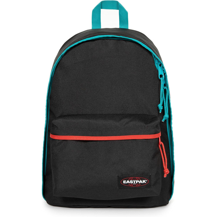 Рюкзак EASTPAK Out of Office 27 л, 44 см, Контраст Аква-Червоний