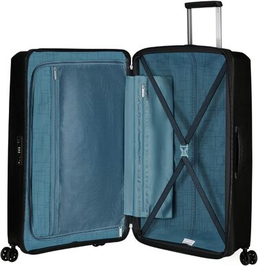 Валіза American Tourister Aerostep Spinner L, розширювана, 77 см, 101.5/109 л, чорна
