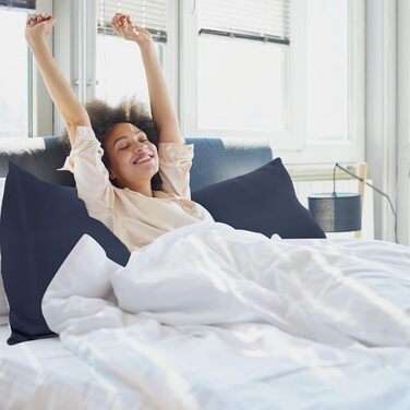 Подушка для вагітних та сну Utopia Bedding, довга подушка для підтримки тіла та шиї, м'який синтепон, 40x145 см, темно-синя