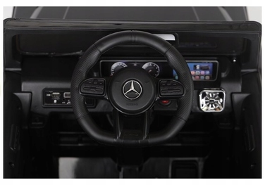Дитячий електромобіль Mercedes G63 AMG з шкіряним сидінням та пультом керування, чорний