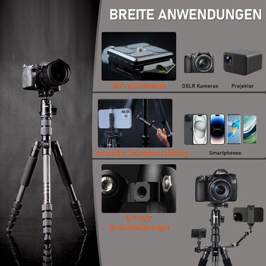 Легкий вуглецевий штатив Rollei Compact Traveler No. 1, 33 см, Arca Swiss, чорний