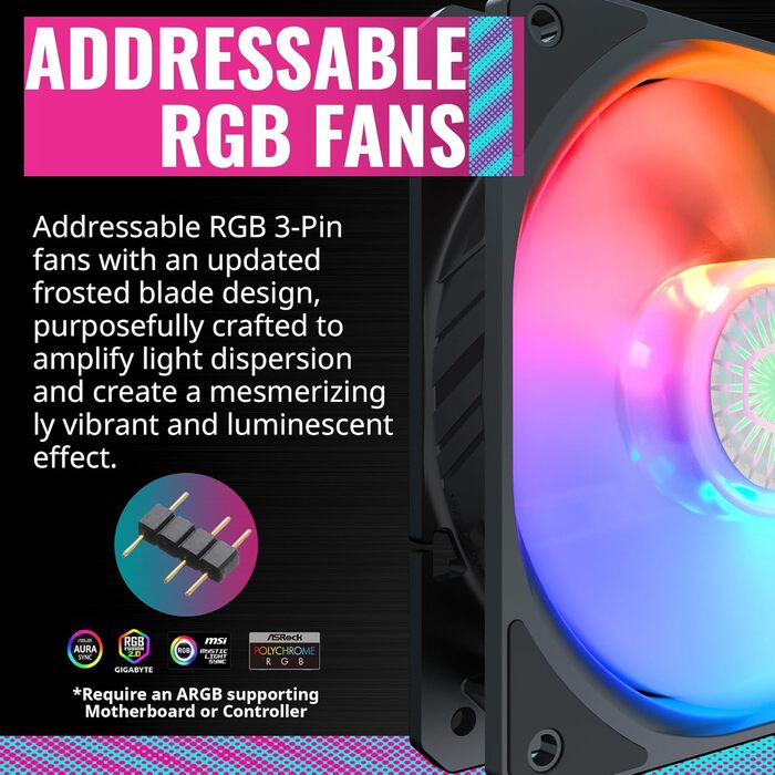 Корпус для ПК Cooler Master TD300 Mesh Mini-Tower для Micro-ATX та Mini-ITX, ігровий корпус з високим повітряним потоком, 2 ARGB вентилятори 120 мм, бічна панель із загартованого скла, знімна кришка, ARGB/PWM-хаб