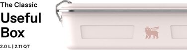 Ланч-бокс зі сталі STANLEY 1913 Classic Useful, герметичний контейнер для їжі 2.0л, BPA-free, підходить для посудомийки (Rose Quartz)