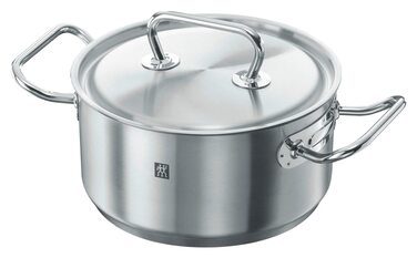 Каструля Zwilling Twin Classic з кришкою, нержавіюча сталь, 20 см, 3.0 л, для індукційних плит, срібляста