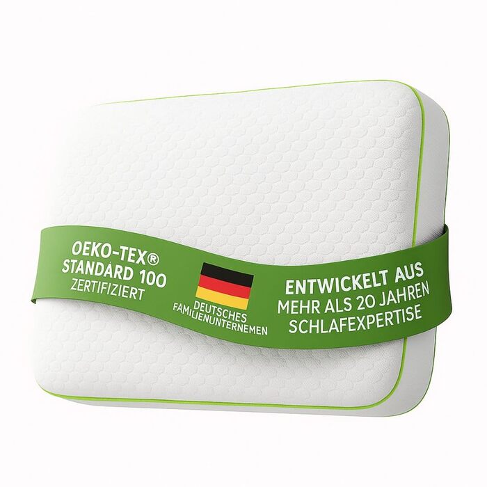 Ортопедична подушка для шиї 40x80 см з піни Memory Foam. Ергономічна подушка від болю в шиї, висота 12 см