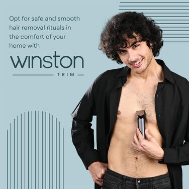 Триммер Winston Groom 360 All-in-One для чоловіків: набір 6-в-1 для догляду за обличчям та тілом (ніс, борода, тіло), водонепроникний IPX7, до 160 хв роботи