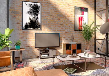 ТВ-тумба Furinno Simplistic з шухлядою, дерево, еспресо/чорна, 80x38x33 см
