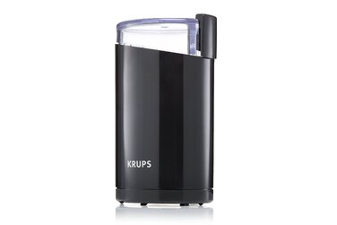 Кавомолка електрична Krups GVX212 з регулюванням помелу та вибором кількості чашок, нержавіюча сталь, чорна (для кави, спецій, трав)