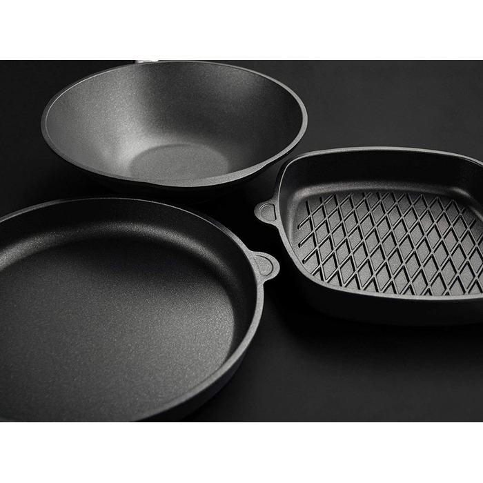 Wok AMT Gastroguss 32 см, алюмінієвий, індукційний, антипригарне покриття Lotan, литий, з ручкою