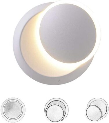 Сучасний LED світильник Chrasy 5W, настінний, з регульованим кутом світла, білий, залізо, для спальні, вітальні та коридору