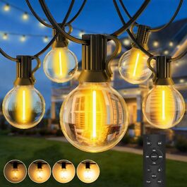 LED гірлянда вулична 30м G40, 100 ламп, водонепроникна, живлення від мережі