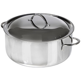 Каструля-жаровня Spring CRISTAL з кришкою, 24 см, 4,7 л, нержавіюча сталь, для індукції, для духовки, можна мити в посудомийці