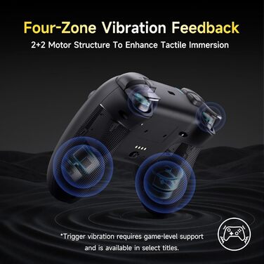 Бездротовий ігровий контролер EasySMX X05PRO для PC, Nintendo Switch, Android, iOS — Hall Joysticks, тихі кнопки, 2-рівневі тригери, 1000mAh, чорний