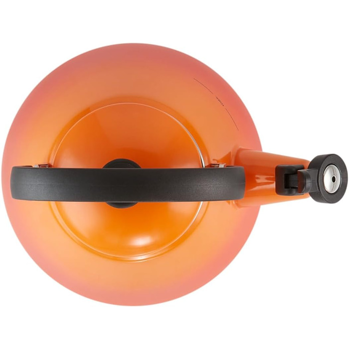 Чайник Le Creuset для води, 1.7 л, емальована сталь, колір Ofenrot Metallic, з феромагнітним дном для швидкого нагрівання