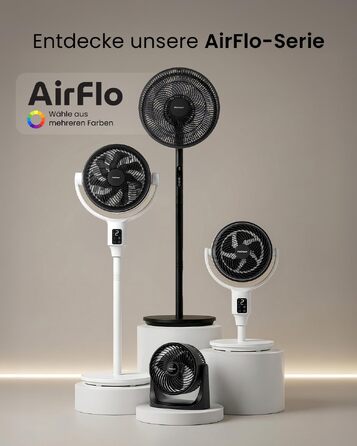 Pro Breeze AirFlo Mini Настільний Вентилятор: Тихий Турбо Вентилятор з 3 Швидкостями, Нахилом 90° та Потужним Потоком Повітря 4.2 м/с, Компактний для Офісу, Спальні та Дому (Чорний)