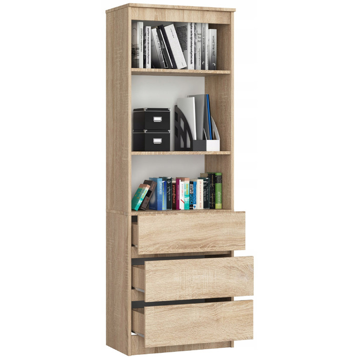 Стелаж Akord 60 x 180 x 35 см, дуб сонома