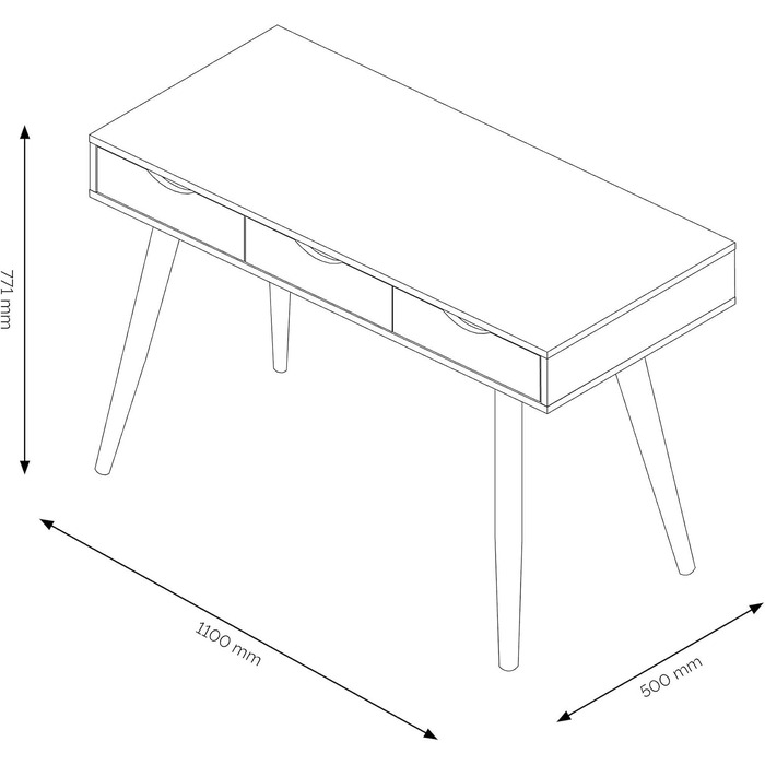 Письмовий стіл Ivar AC Design білий MDF 50x110x77 см