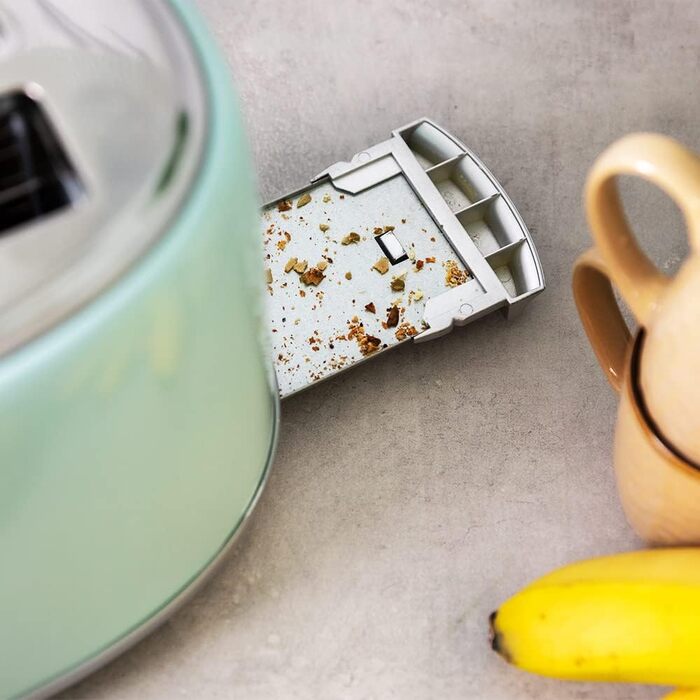 Тостер Cecotec Toast&Taste 1600 Retro Double 1630W, нержавіюча сталь, 4 слоти, регульована потужність, синій ретро-дизайн