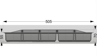 Лоток для столових приборів Generic Lana Solution для шухляди 60 см, 462x512 мм, сріблястий