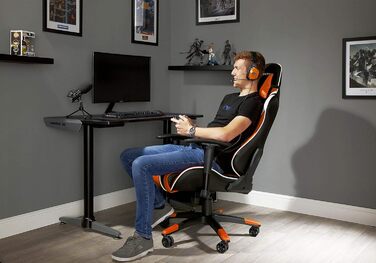 Ігрове крісло X Rocker Agility eSports, ергономічне, офісне, помаранчево-чорне