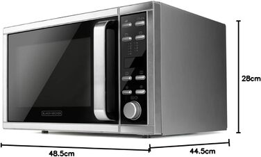 Мікрохвильова піч Black+Decker BXMZ901E з грилем і конвекцією, 25 л, сіра