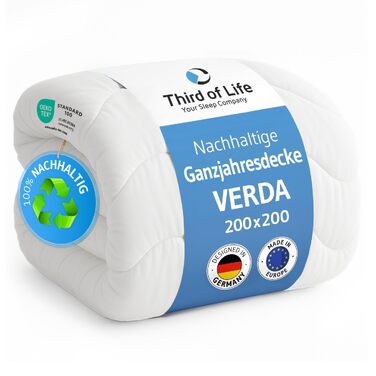 Всесезонна ковдра VERDA 200x200 см, екстра м'яка двоспальна ковдра для сну