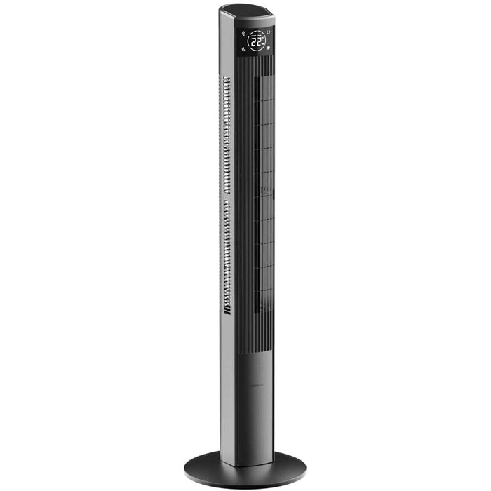 Вентилятор вежний Cecotec EnergySilence 9090 Skyline Ionic 119 см, 45 Вт, з іонізатором, LED сенсорним екраном, пультом ДУ, 3 режими, таймер 12 год, коливання 70°, сірий