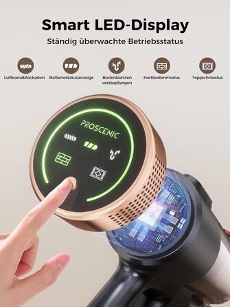 Бездротовий пилосос Proscenic P11 Ultra: потужний, легкий, з акумулятором 50 хв, сенсорний екран, анти-намотування, для дому та авто