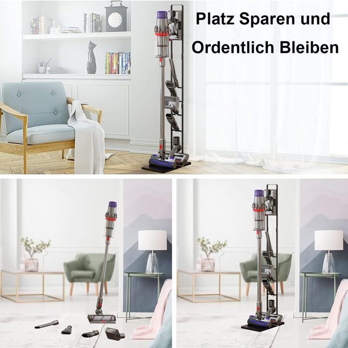 Підставка для пилососа Dyson Gen5 V15s V15 V12 Slim V11 V10 V8 V7 V6, металева, без свердління, мобільна, для зберігання пилососа та аксесуарів
