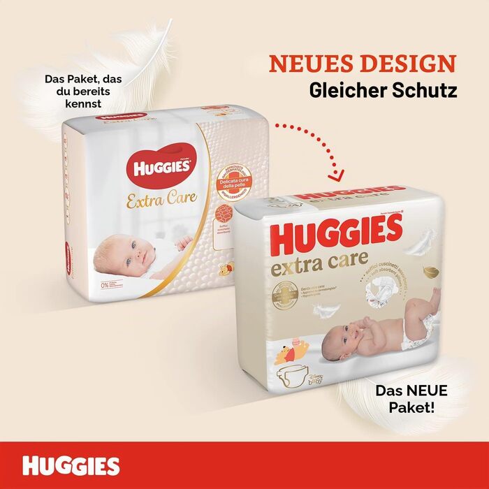 Підгузки Huggies Extra Care розмір 1 (2-5 кг), висока поглинальна здатність, дизайн Disney, економ-упаковка, 160 шт.