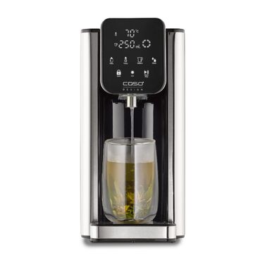 Диспенсер для гарячої води CASO HW 666 Inox UV з УФ-дезінфекцією, 2.7л, 2600Вт, для дитячого харчування, 40-100°C, нержавіюча сталь, з фільтром