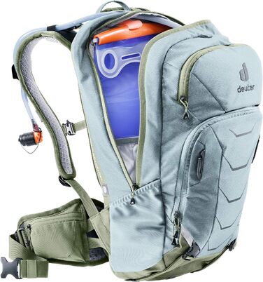 Жіночий велосипедний рюкзак Deuter Attack 14 SL із захистом, 14 л, зелений/хакі