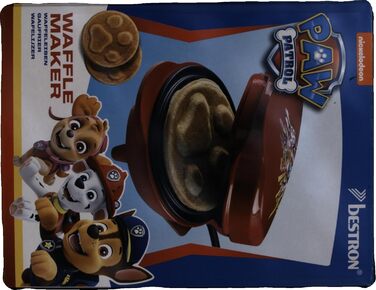 Вафельниця Paw Patrol, міні-вафельниця для дітей, офіційна ліцензія, діаметр 10 см, червона, для дня народження, Великодня та Різдва