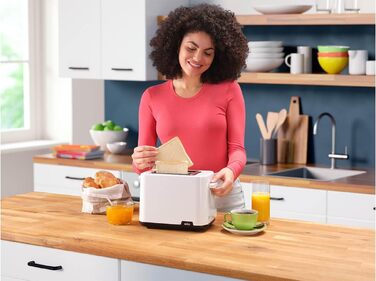 Тостер Braun Breakfast 1 HT1010WH Білий: 2 слоти, 8 режимів, підігрів булок, пластик, 900 Вт