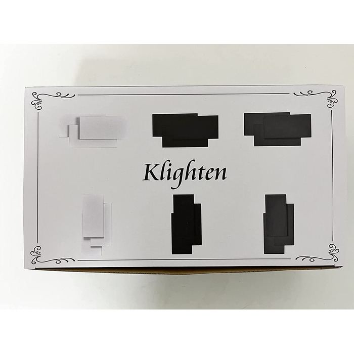 Klighten LED настінні світильники 24W, 2 шт, сучасні, для вітальні, спальні, коридору, теплий білий 3000K, темно-сірі