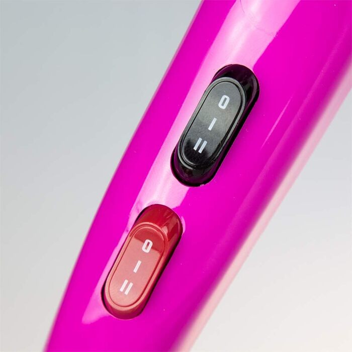 Професійний фен для волосся ID Italian Design 2200W, 3 температури, 2 швидкості, насадка для укладання, рожевий