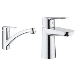 Змішувач кухонний GROHE Start Eco з плоским виливом, поворотний на 140°, хром (31685000)