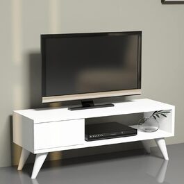 ТВ-тумба en.casa Aarup з полицею та шухлядою, дуб, 33x90x30 см