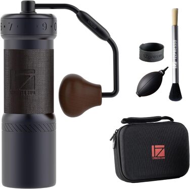 Кавомолка ручна 1Zpresso K-Ultra Eisengrau з конічним жорном з нержавіючої сталі, інтуїтивним налаштуванням та контейнером 40г, у кейсі