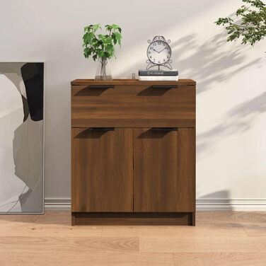 Комод шафа vidaXL для вітальні та коридору, 60x30x70 см, ДСП, колір коричнева дубова текстура