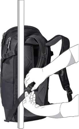Рюкзак Jack Wolfskin Protect 28 л, чорний, універсальний розмір