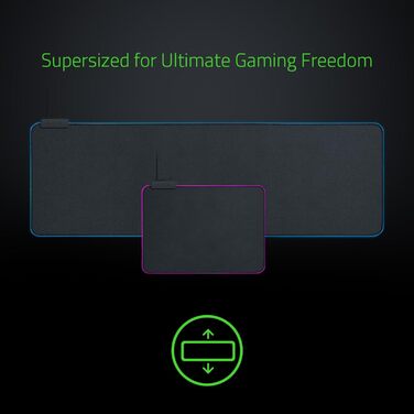 Килимок для миші Razer Goliathus Extended Chroma - великий, RGB, з тканиною поверхнею, чорний