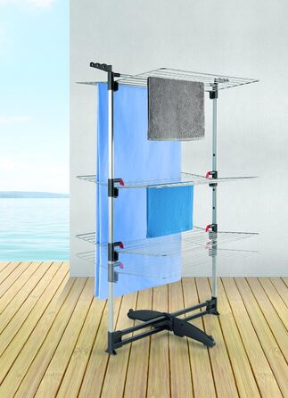 Сушарка для білизни Metaltex Ciclone Vario, сталева, срібляста, багаторівнева, турмовий тип