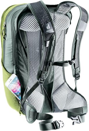 Рюкзак для велосипеда Deuter Race Air 14+3 л, Meadow-ivy, вентиляція спини