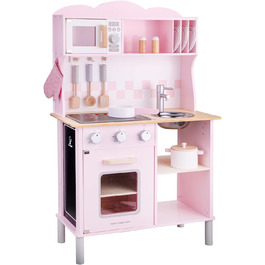 Дитяча кухня New Classic Toys 11067, сучасна, з електроплитою та звуком, для дітей від 3 років, рожева