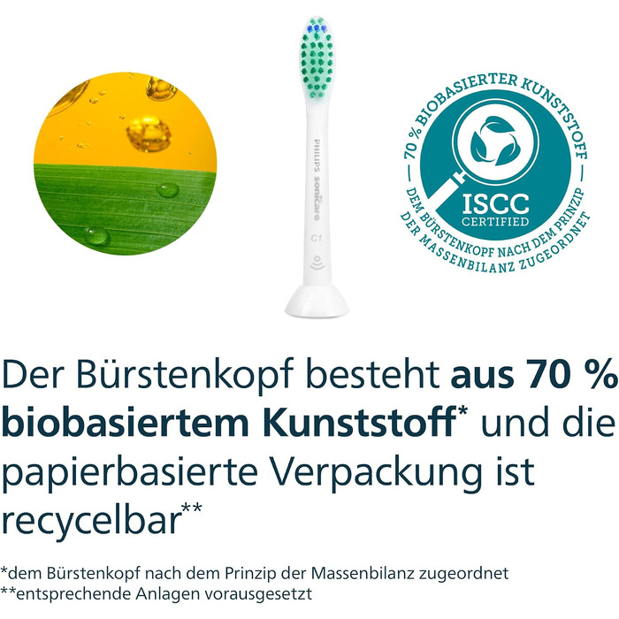 Смінні насадки для електричної зубної щітки Philips Sonicare C1 ProResults, білі, 8 шт, HX6018/87