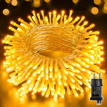 Світлодіодна гірлянда Ollny 500 LED (10м), водонепроникна IP44 для вулиці та дому, з вилкою