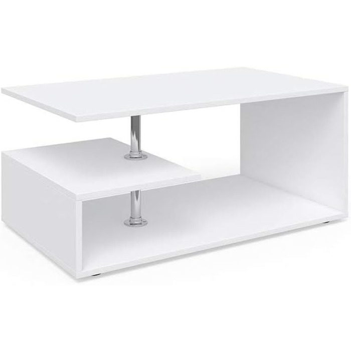 Журнальний стіл Vicco Guillermo білий 91x41x53 см