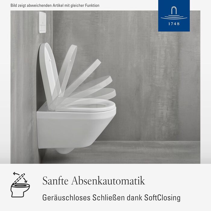 Сидіння для унітазу Villeroy & Boch Subway D-подібне, SoftClose, білий альпійський (Duroplast), 9M55S101